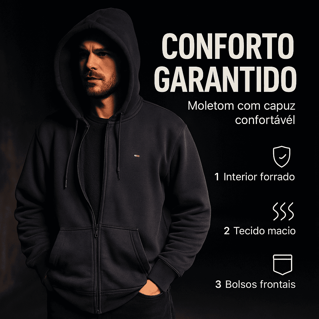 Card de venda de um moletom criado com o Crezelo